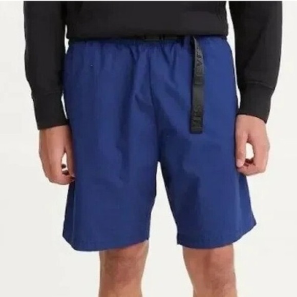 Levi's Belted Utility Short 8in Ripstop Nylon Hiking Outdoor Small Blue 28-30 - Picture 1 of 11